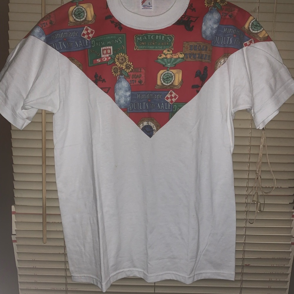 Cute Vintage Quilt Style Tshirt shirt Graphic front and back - Picture 7 of 8